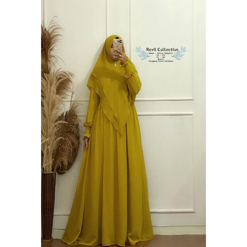 HASANAH DRESS/GAMIS SYARI CERUTY BABYDOLL/GAMIS POLOS