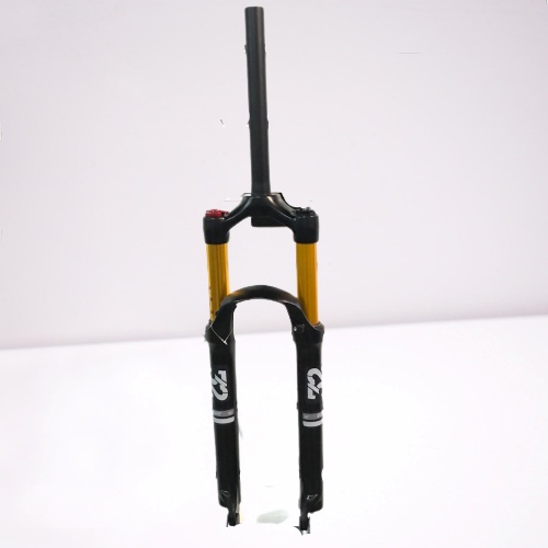 Fork Angin Sepeda MTB 26 Inch VOL QR Air Lock Black Gold OS Lurus Manual Hitam Emas