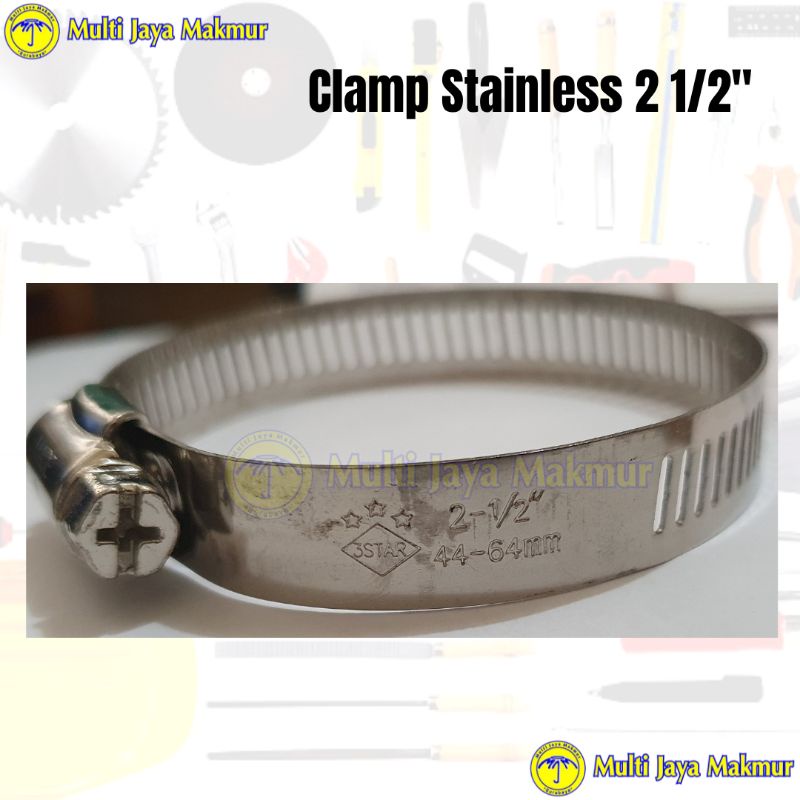 Klem Penjepit Selang/ Clamp Hose 2½&quot; Stainless Steel/ Klem murah serbaguna