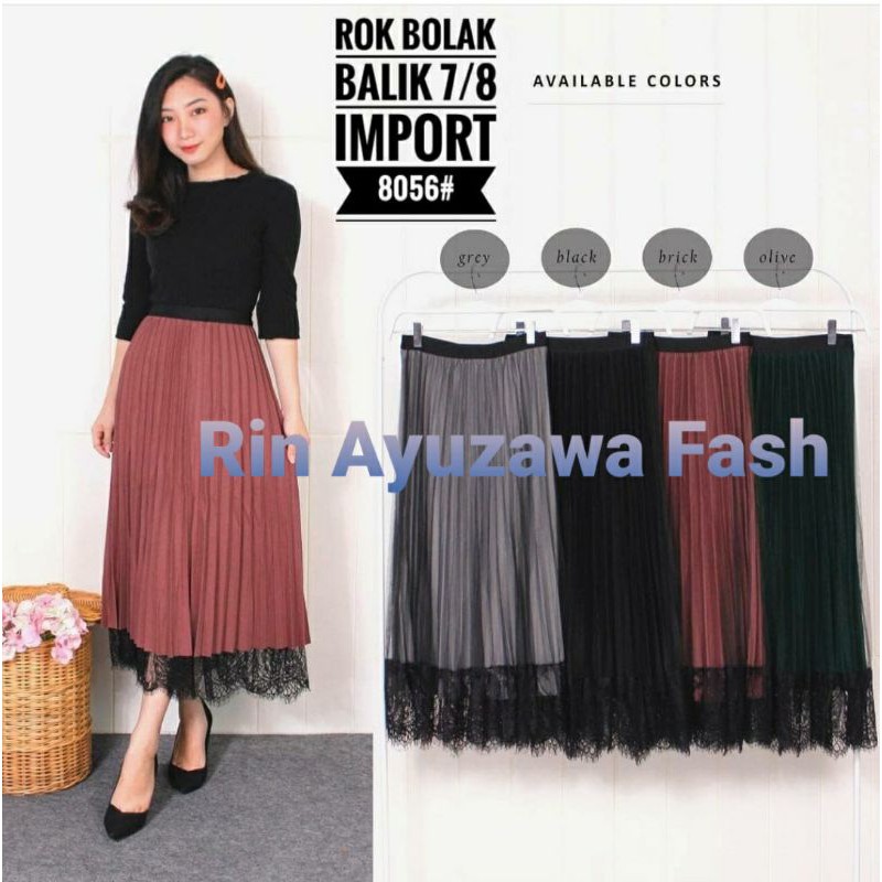 Rok Tutu Tile Import Bolak Balik 7/8 ( Rok Midi Skirt Dua Sisi  7 per 8 )