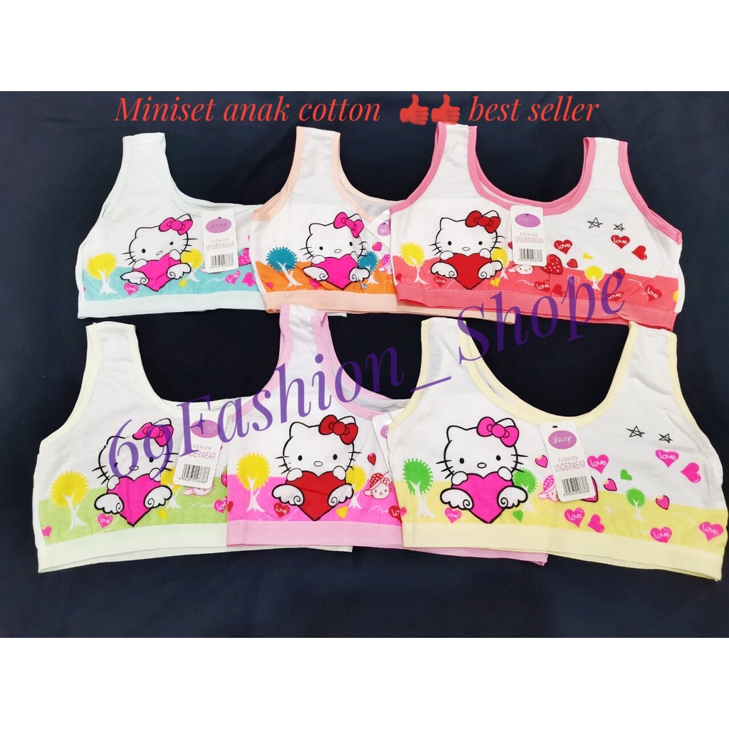 MINISET ANAK CEWE MURAH BEST SELLER / MINISET KARAKTER ANAK PEREMPUAN / BRA ANAK / DALAMAN ANAK CEWE REMAJA IMPORT