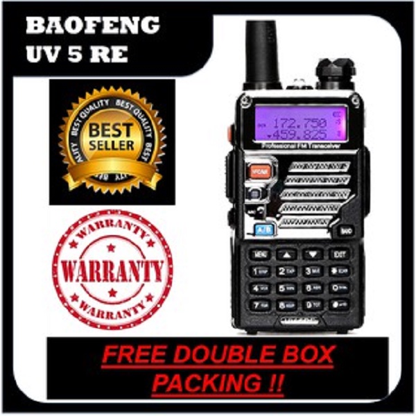 HT BAOFENG UV 5RE Dual Band VHF UHF Garansi 1 Tahun