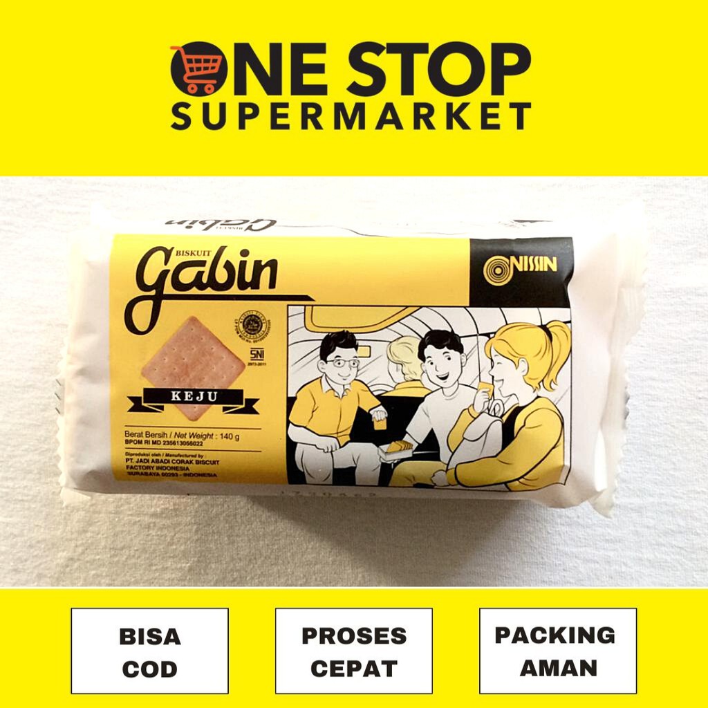 

NISSIN Gabin Biskuit Rasa Keju 140g