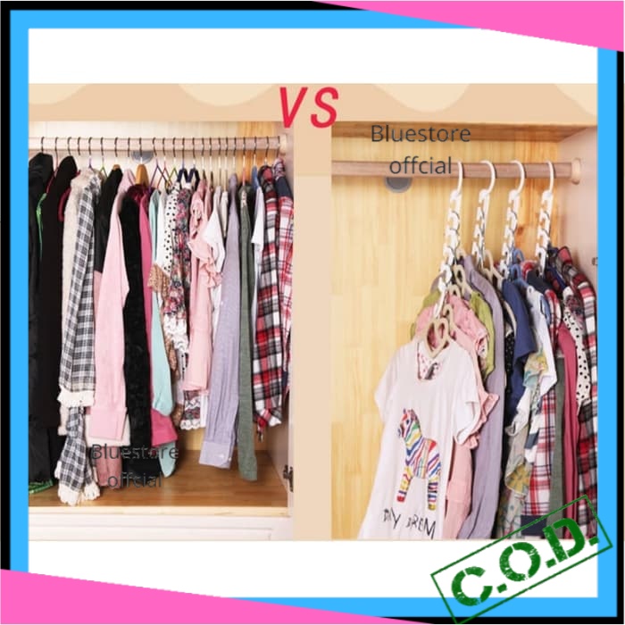 Gantungan Baju Dinding Tempel Berdiri Plastik Murah Multifungsi Serbaguna Rak Gantung Hanger Baju Li