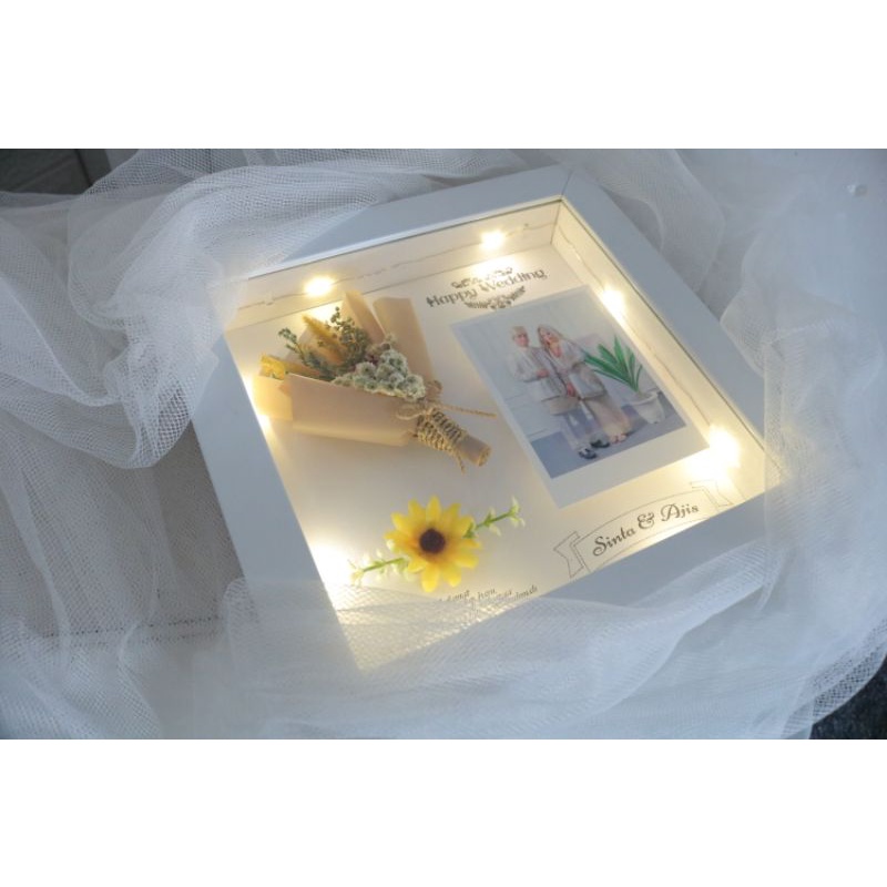 

Wedding gift mini buket frame 3d kado pernikahan