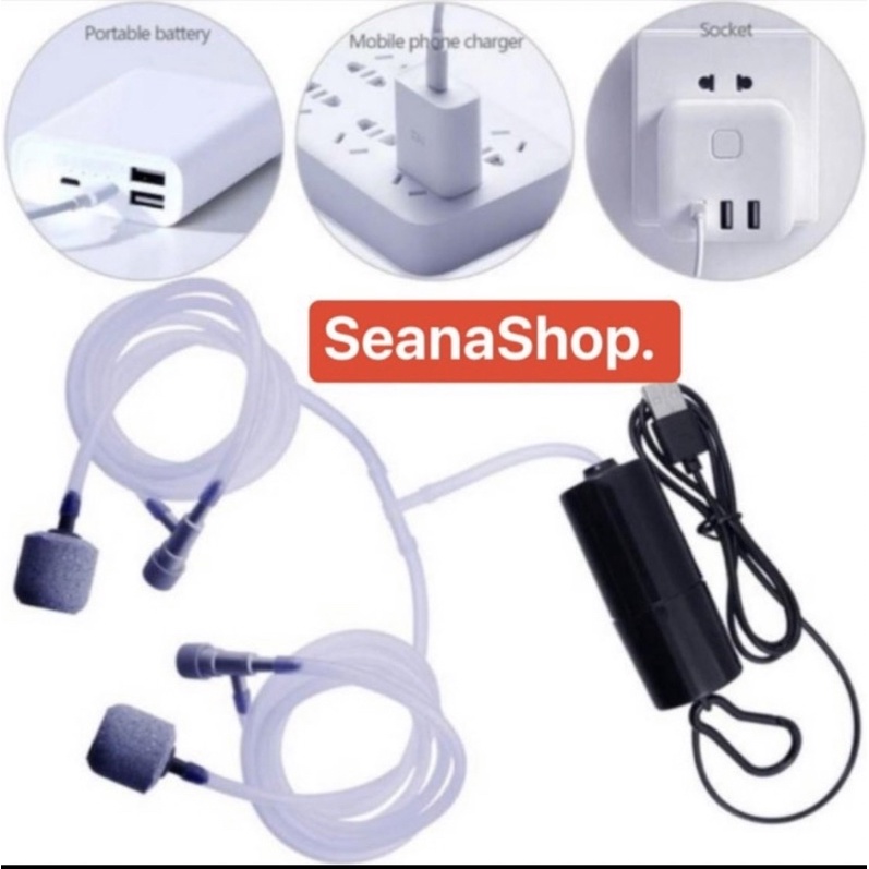 Aerator Power Bank Multi Guna DC USB Gelembung Oksigen Erator Portable