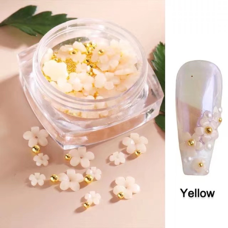 NAIL FLOWER 3D RESIN HIASAN BUNGA 3D TIMBUL WEDDING NAILS MIX SIZED 3D FLOWER HIASAN KUKU NAILART