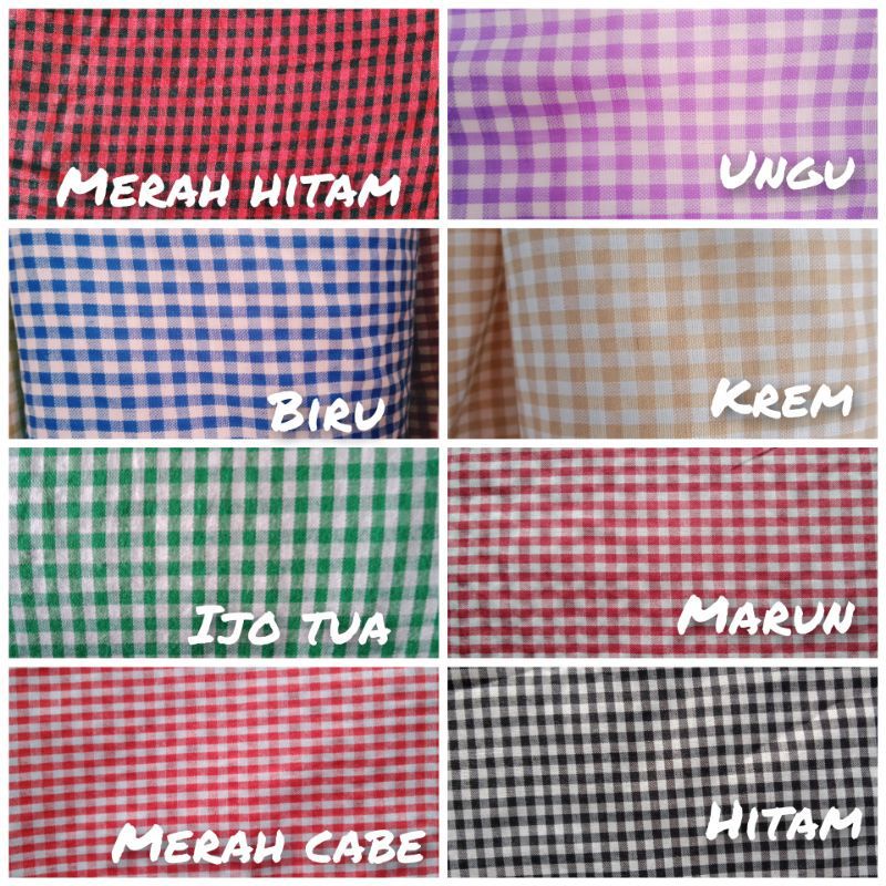 Rok rempel bawah anak motif kotak-kotak 2-10 tahun