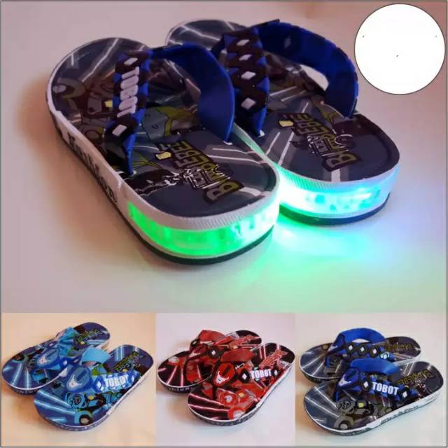  SANDAL  ANAK  TOBOT LED NYALA  TERANG Shopee Indonesia