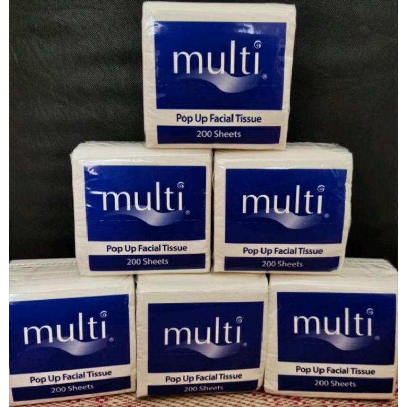 Tisu Multi Pop Up Facial Tissue 200 Sheets 2ply Tisu Wajah Multi Pop Up PopUp