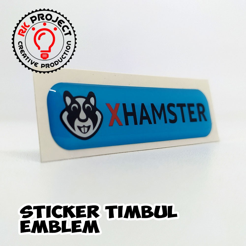 XHAMSTER Sticker Timbul Emblem Resin Lentur