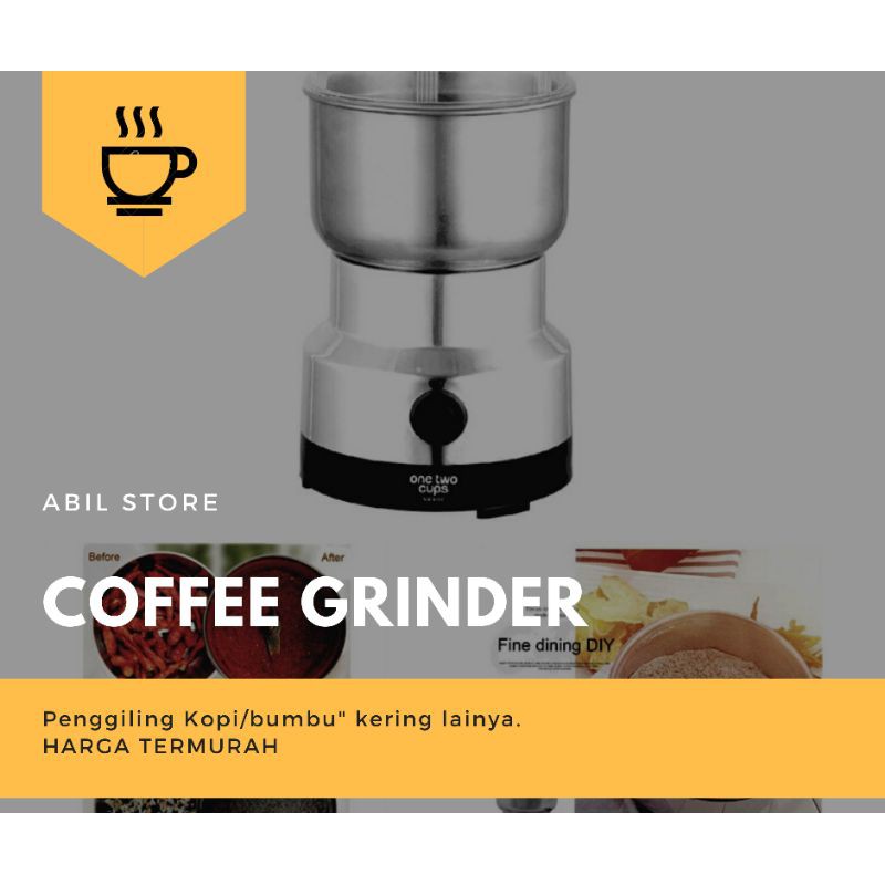 OneTwoCups PENGGILING KOPI / PENGHANCUR BIJI KOPI / COFFEE GRINDER LISTRIK  150W