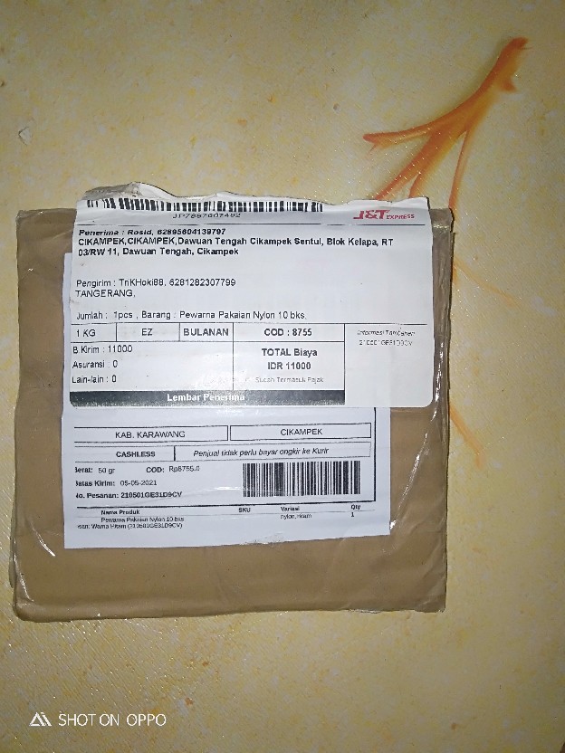 Pewarna Pakaian Nylon 10 Bks