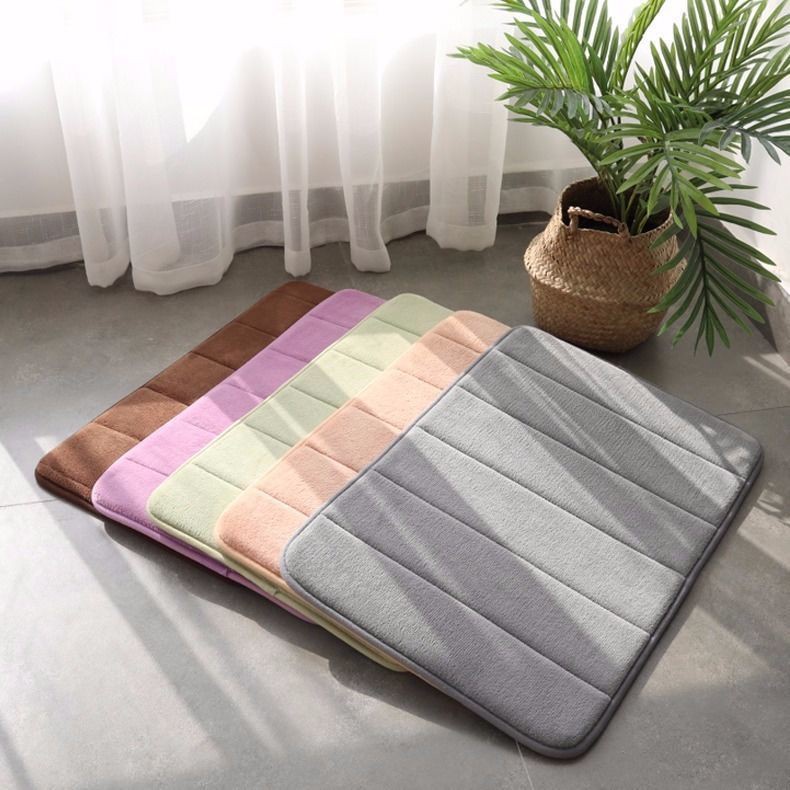 ANTI SLIP Keset Kaki Bahan Memory Foam Menyerap Air Keset Kamar Mandi Lap Kaki