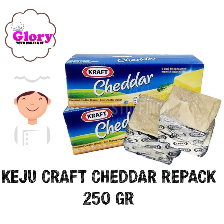 

keju kraft cheddar repack 250 gr