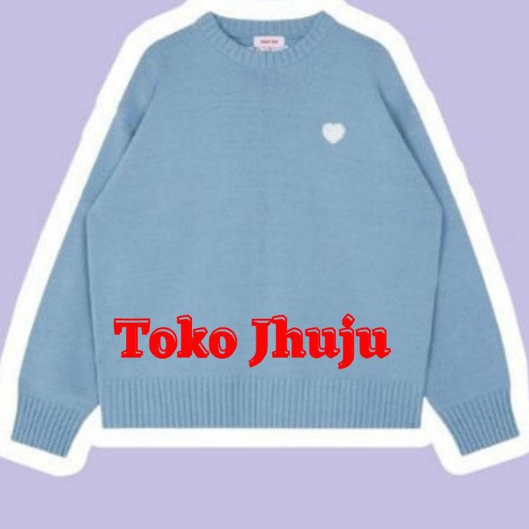 ✶ Basic Sweater Treasure Doyoung Style White Heart path ●