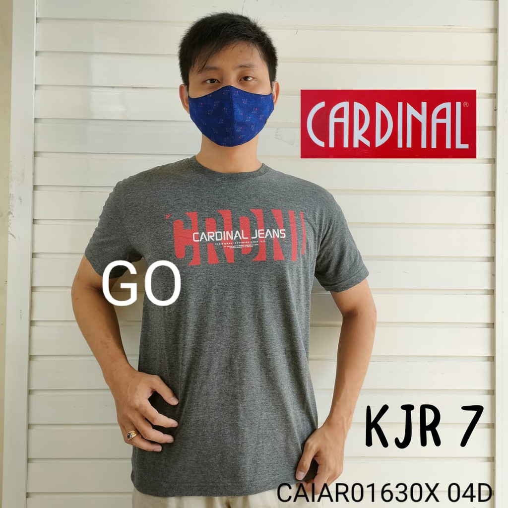 gof KJR CARDINAL JEANS KAOS T-Shirt Pakaian Pria Atasan Kaos Oblong Casual Santai Original