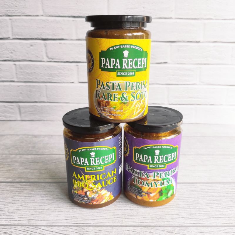 

Papa Recepi Saus American BBQ Sauce Pasta Tomyum Pasta Kare Soto Vegan 260g