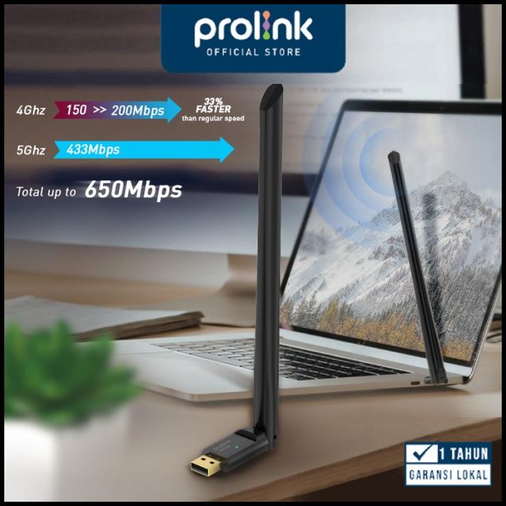 Wireless Usb Adapter 6Dbi Antenna Prolink Dh5103U Ac650 Dual Band