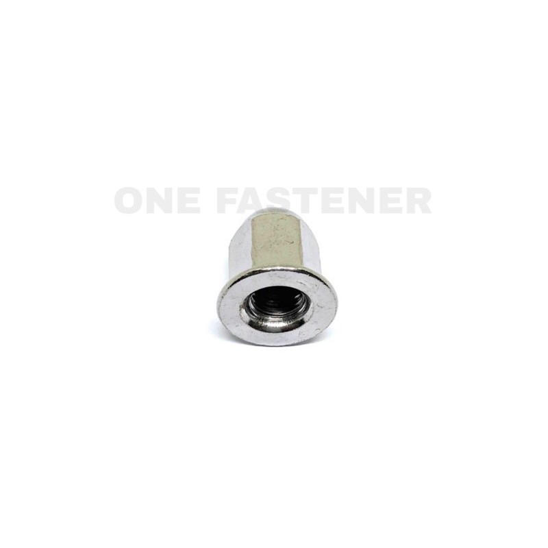 100 PC MUR Topi M6 CHROME crome FCN 6 mili mm flange cap nut Kunci 10