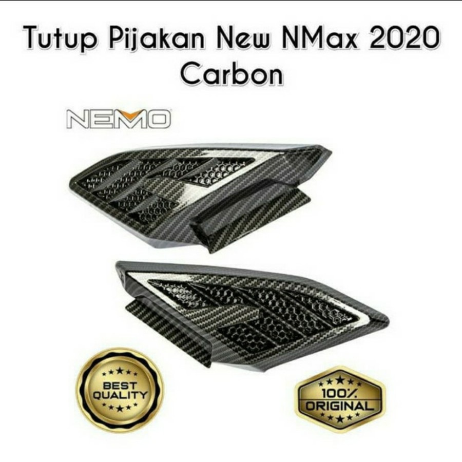 Tutup Pijakan / Tutup Body Samping New Nmax 2020 Bahan Berkualitas - Carbon