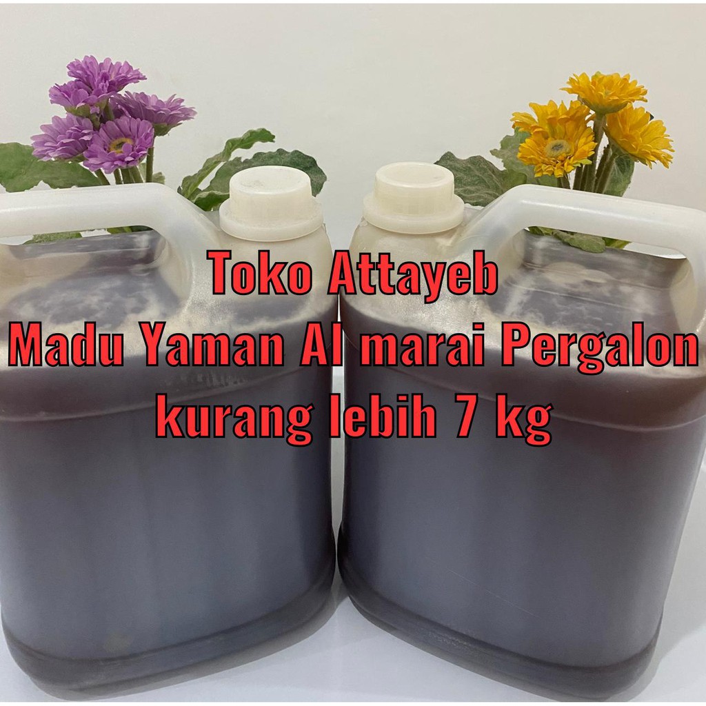 

Madu Arab Murni Mara’i Fakhir Grade A Premium Yaman kurang Lebih 7 kg per 1 galon Madu al Mara'i