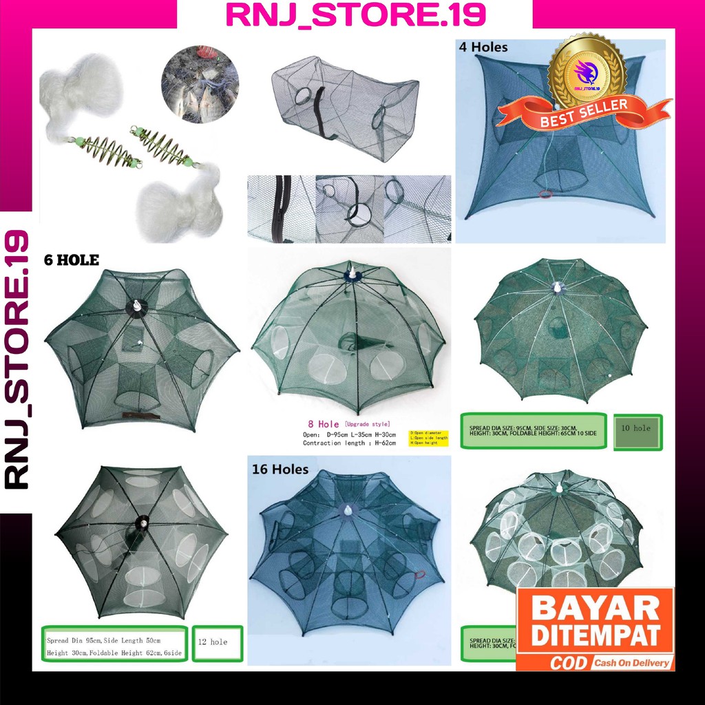 Perangkap Jaring Bubu Jala Ikan Udang kepiting  Model Payung Murah/Jaring ikan/Jaring Ikan Murah/COD