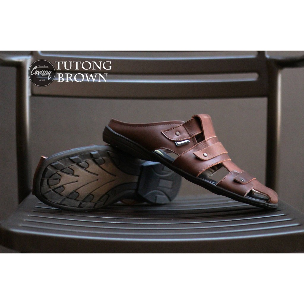 Sandal Selop Carvil Arrafa / Sandal Selop Kulit Pria / Sandal Selop Pesta / Sandal Pria