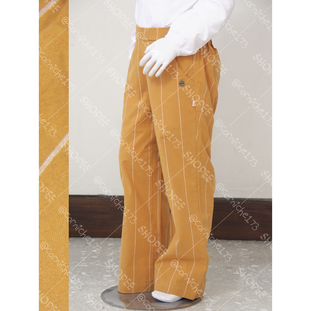 Corniche Kids Wide Stripe Pants Kids Yellow - TI K90179