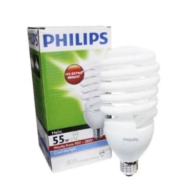 PHILIPS TORNADO HELIX 55W PUTIH E27 6500K SPIRAL 55Watt 55 W Wa