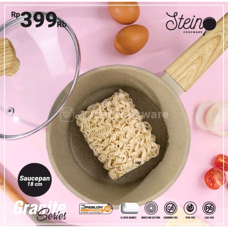 [STEIN] SAUCEPAN 18CM STEINCOOKWARE / PANCI MASAK BUBUR MPASI