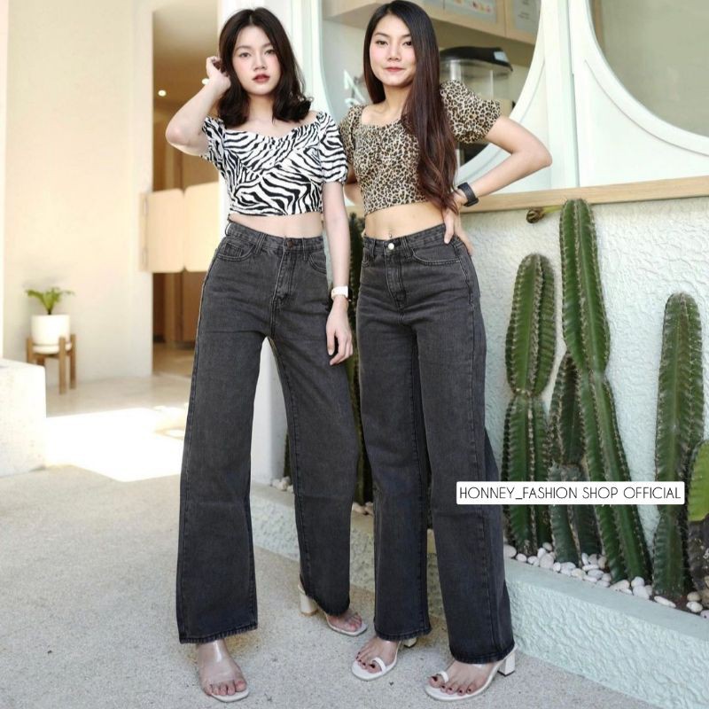  KULOT  SNOW BLACK KEKINIAN  HW JEANS  CELANA HIGHWAIST 