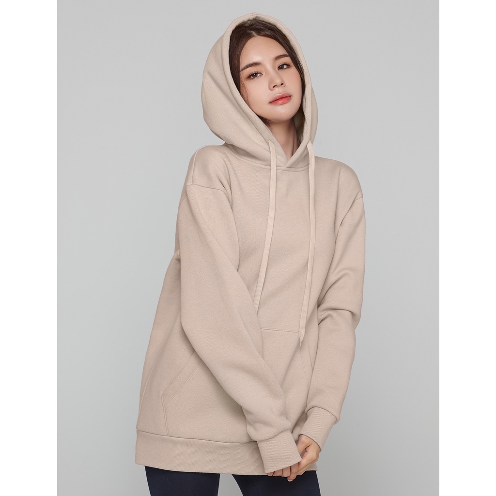 Hoodie Wanita Polos Oversize Sweater Oversize Wanita Jumper Jumbo M L XL XXL XXXL Coklat Mocca Gallery Hoodie-BEIGE KHAKI