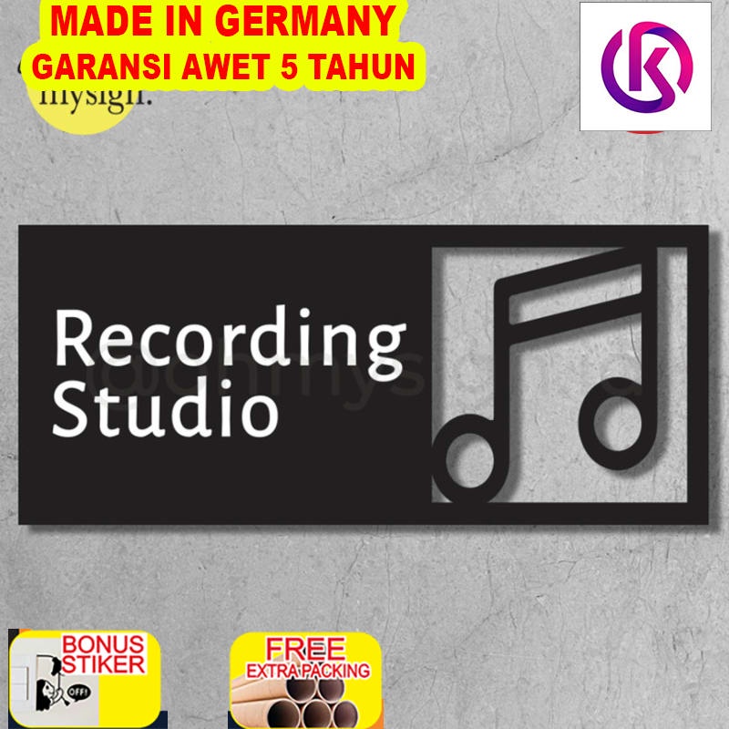 

Terlaris Recording Studio Sign Akrilik Acrylic Sign Ruang Recording