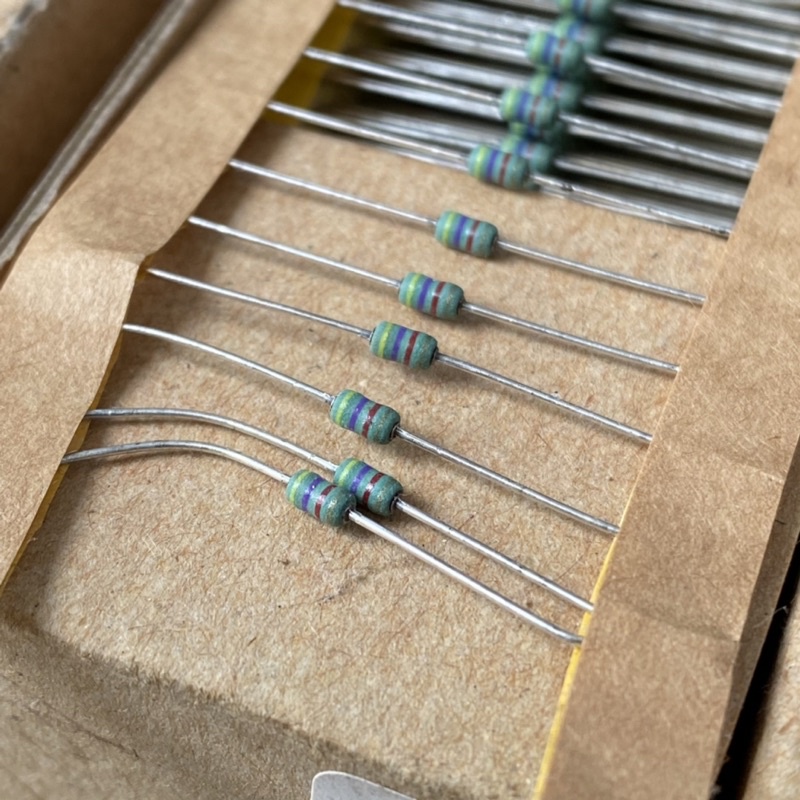 resistor 4k7 1/4watt hijau KOA original japan bodi kecil