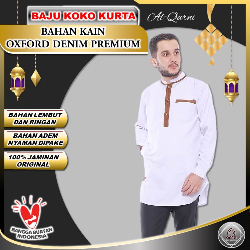 Baju Koko Pria Lengan Panjang Putih Jumbo