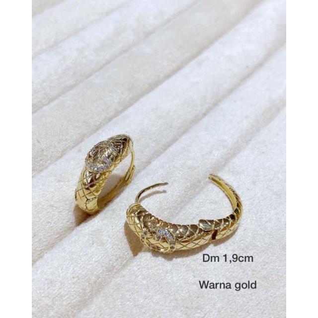 Anting Silver925 Perak Platgold Anti Karat anti alergi anting premium berlian kilap N-047
