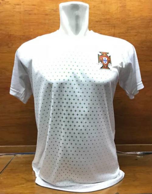 Jersey Portugal Away Piala Dunia 2018 Putih Printing Terbaru Semi GO Lokal