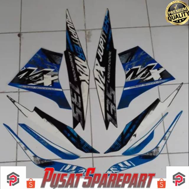STRIPING LIS STIKER JUPITER MX NEW 135 2014 BIRU HITAM