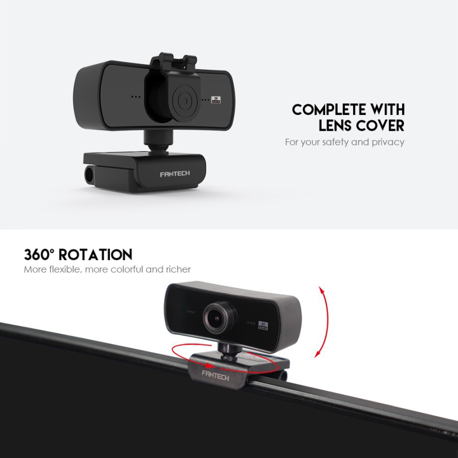 Fantech Webcam 2K 4MP Luminous C30 QHD 1440P