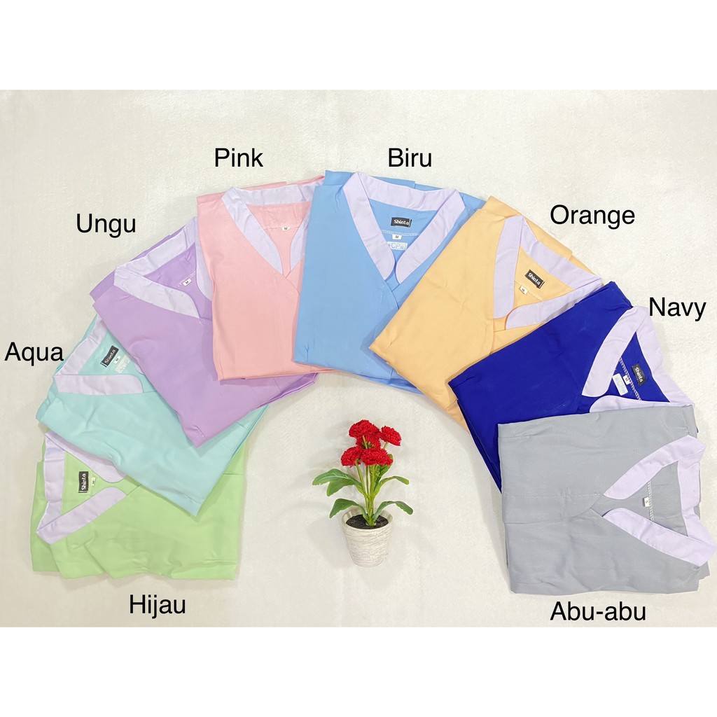 [SANDRINA] Baju seragam suster ( Lengan panjang )/ Seragam nanny/ Seragam klinik premium