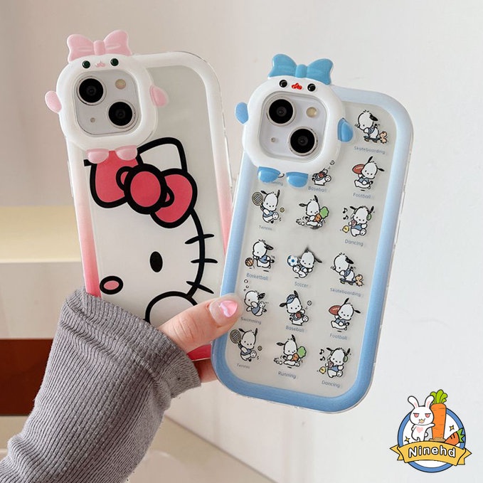 Soft Case Silikon Transparan Motif Kartun 3D Untuk iPhone 14 13 12 11 Pro Max X Xr Xs Max 7 8 6 6s Plus SE 2020
