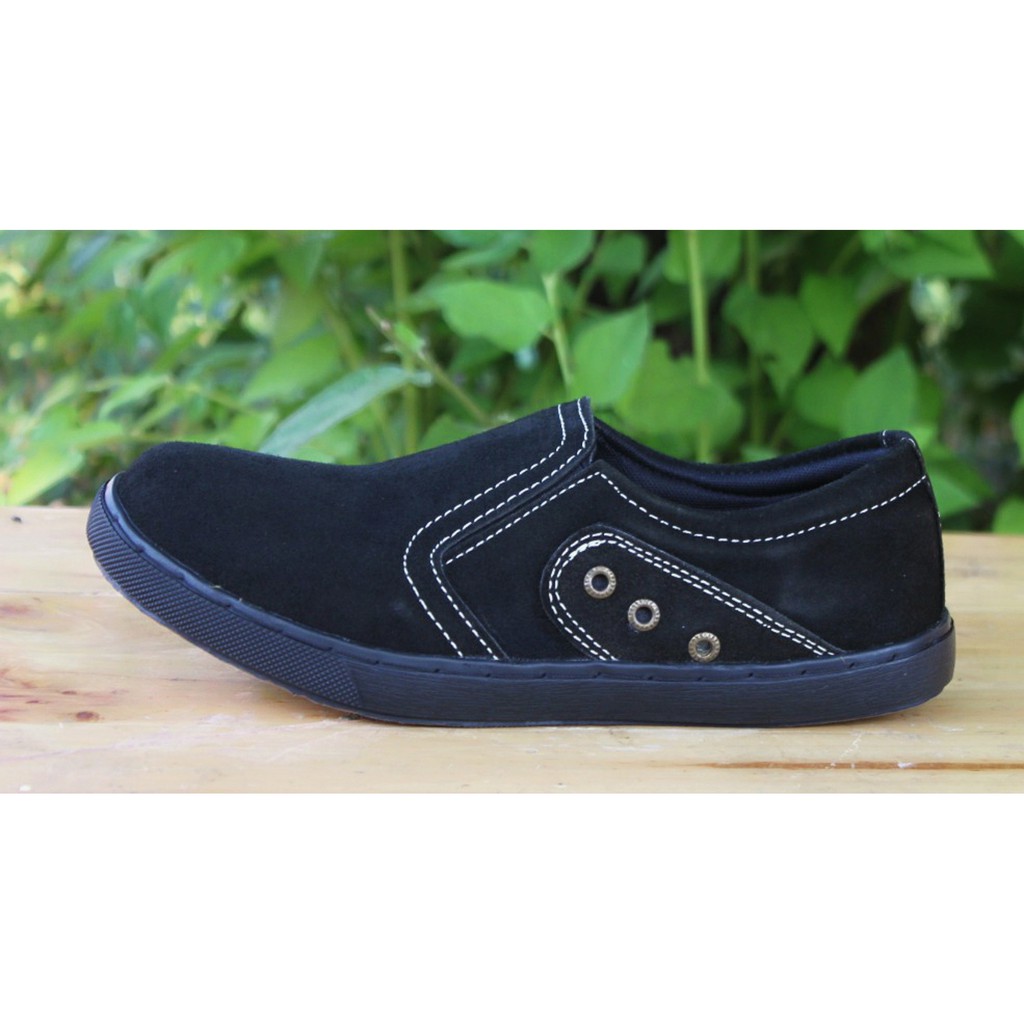 Sepatu Pria Kulit Asli Rasheda 015 Kasual Slip On