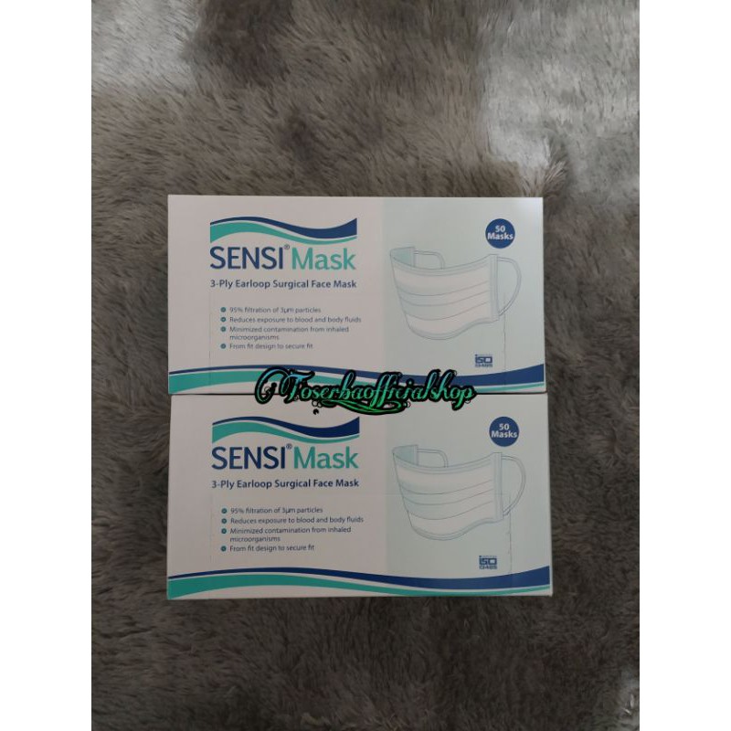 Masker Sensi 3ply Earloop Masker Sensi Original isi 50 pcs