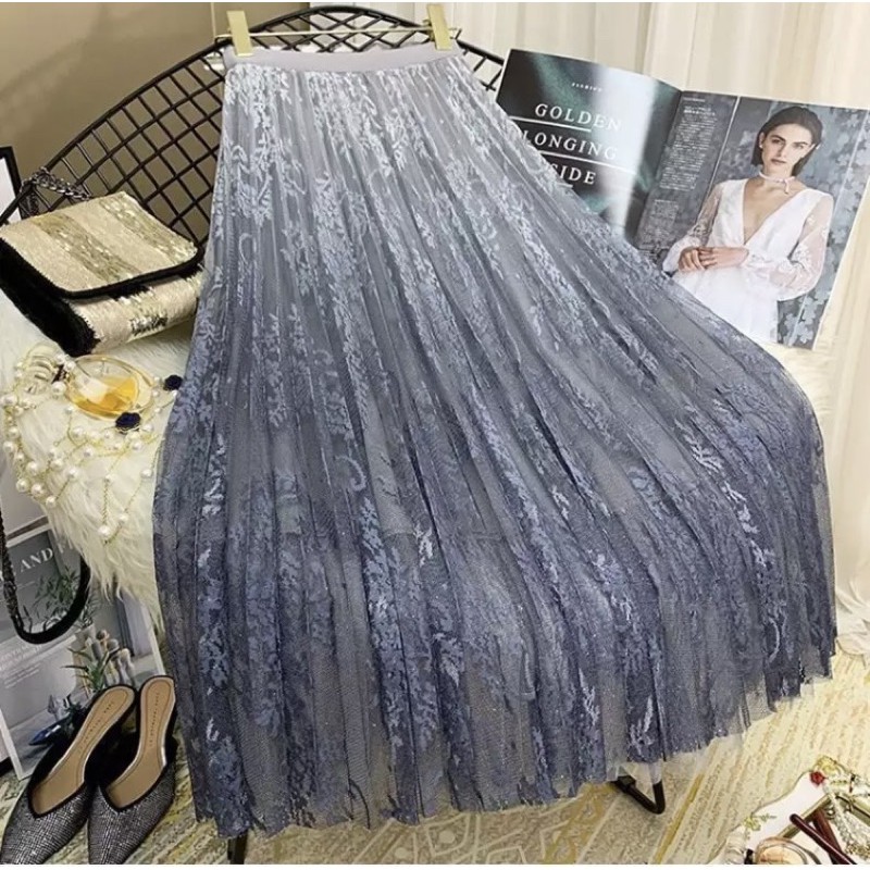 Rok Tutu Brukat Gradasi Import | Tutu Maxi Skirt Import  - Katlyn Shop