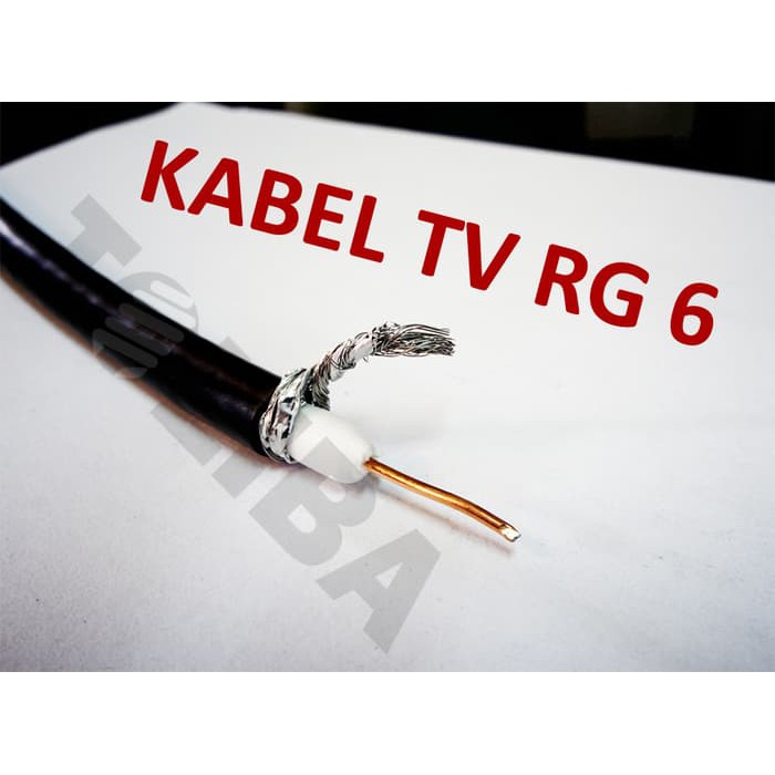 Kabel antena tv fox Coaxial rg6 kabel tv Meteran parabola rg-6 kabel anten per meter ecer