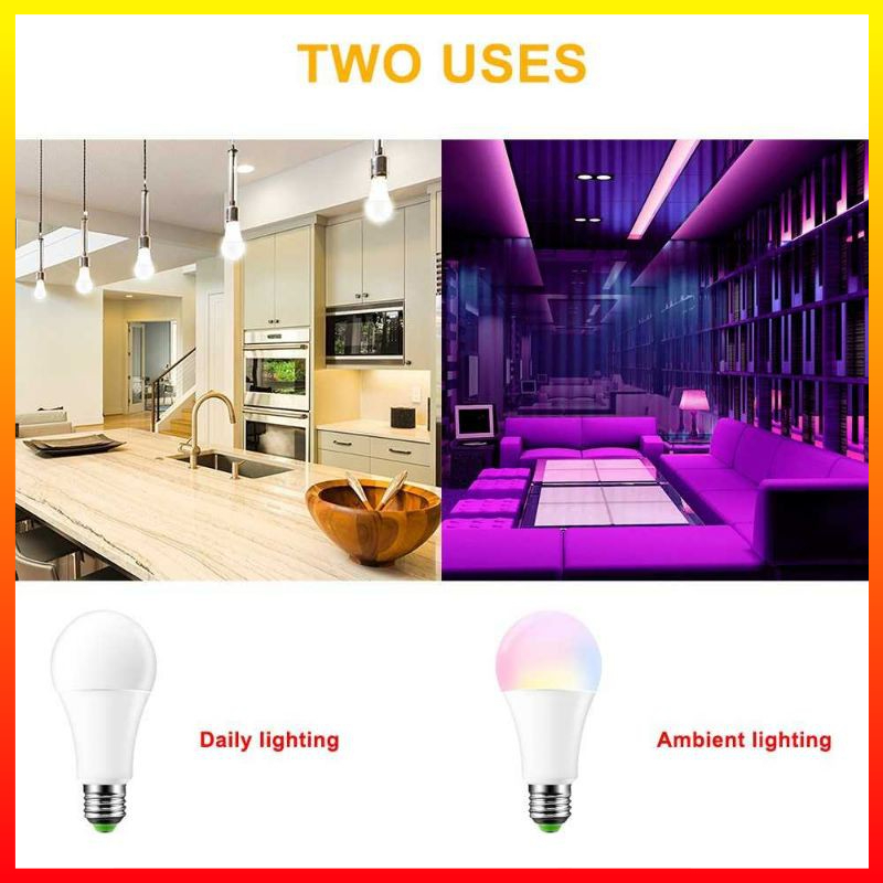 Lampu Unik Bohlam LED RGB 16 Warna dengan Remote Control E27 10W TaffLED - 7RLL1QWH