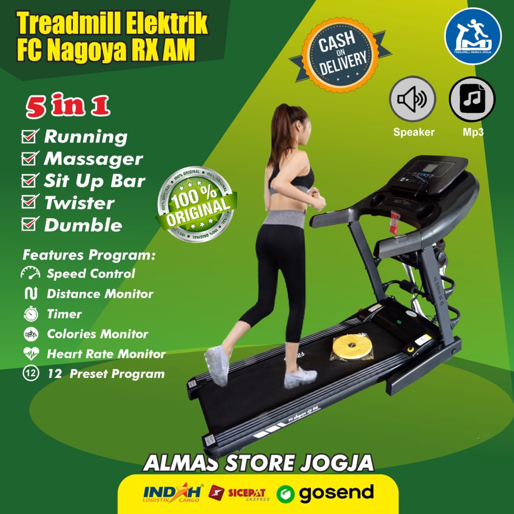 Treadmill Treadmil Tradmill Treamil Tredmill Tratmill Elektrik Treatmill Tretmil Listrik Alat Olahra