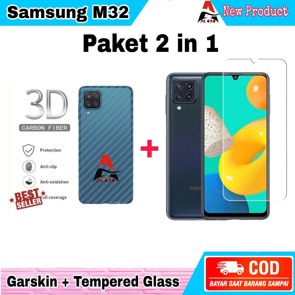Tempered Glass SAMSUNG M32 Bening Bonus Garskin SAMSUNG M32