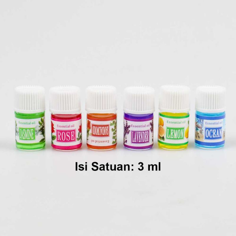 Taffware HUMI Essential Oils Minyak Aromatherapy 3ml 6 PCS - 26461